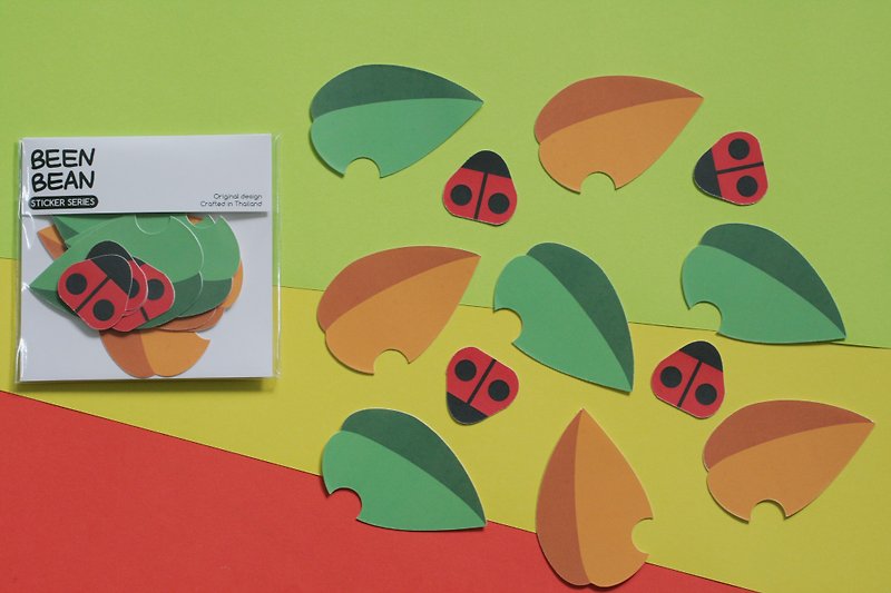 Ladybug sticker series (set of 12pcs) - 貼紙 - 紙 白色