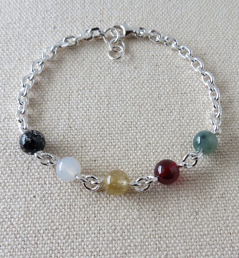 Sterling Silver**[In the Mood for Love] Lucky Lucky Five Elements Bead Bracelet*Increase the overall fortune [This Year of Life] - Bracelets - Gemstone Multicolor