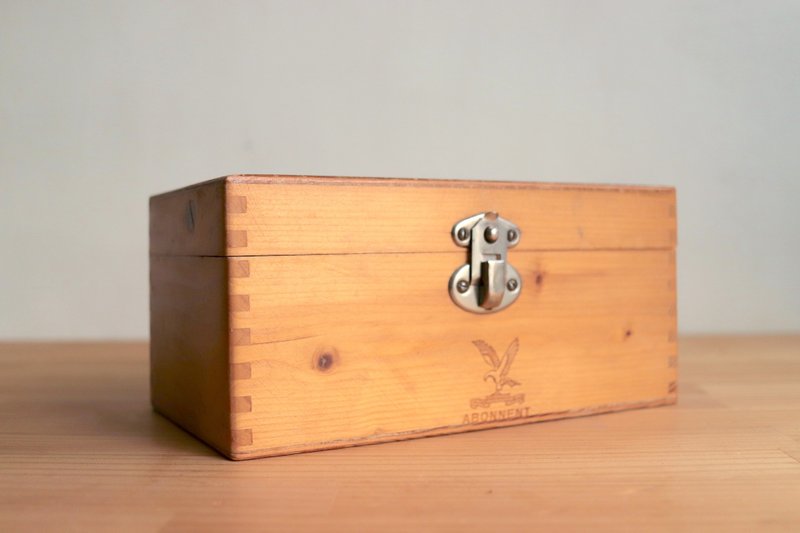 Swedish Abonnent old-fashioned emergency medicine wooden box_including complete original content - อื่นๆ - ไม้ สีนำ้ตาล