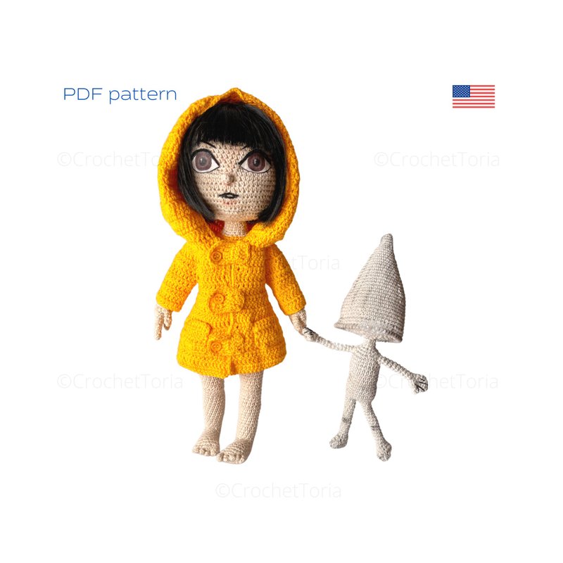 Digital crochet patterns. Download PDF file (in English). Six(Little Nightmares) - 手工藝教學/工具書 - 其他材質 