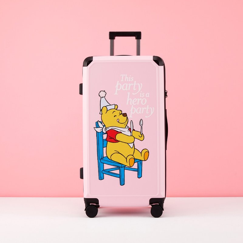 [Disney] 28-inch zipper suitcase Chubby Suitcase - Winnie the Pooh Pink - กระเป๋าเดินทาง/ผ้าคลุม - พลาสติก สีเหลือง