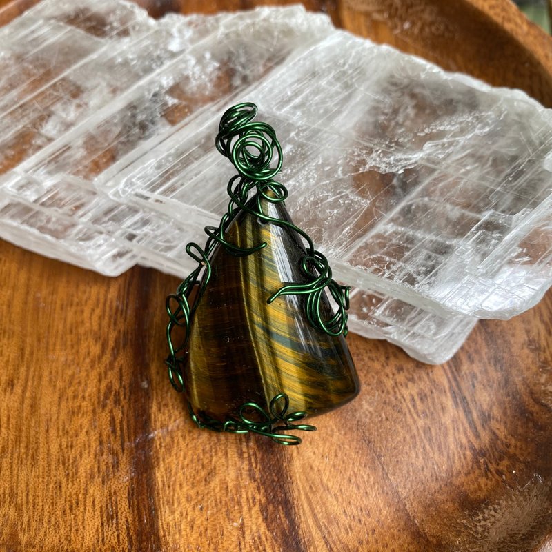 神的孩子在跳舞 虎眼石 - 項鍊 - 半寶石 