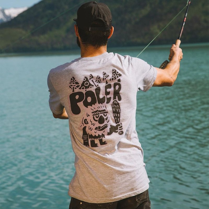 POLER CAVEMAN TEE 短袖上衣 / 灰色 - T 恤 - 其他材質 灰色