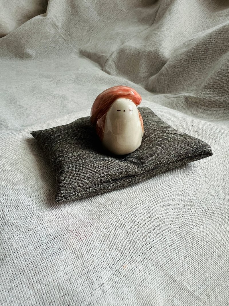 Snow Elf Series Sushi No. 9 07 Swordfish Hand-shaped Pottery 5.5 x 3.6 x H 4.5cm - ตุ๊กตา - ดินเผา 