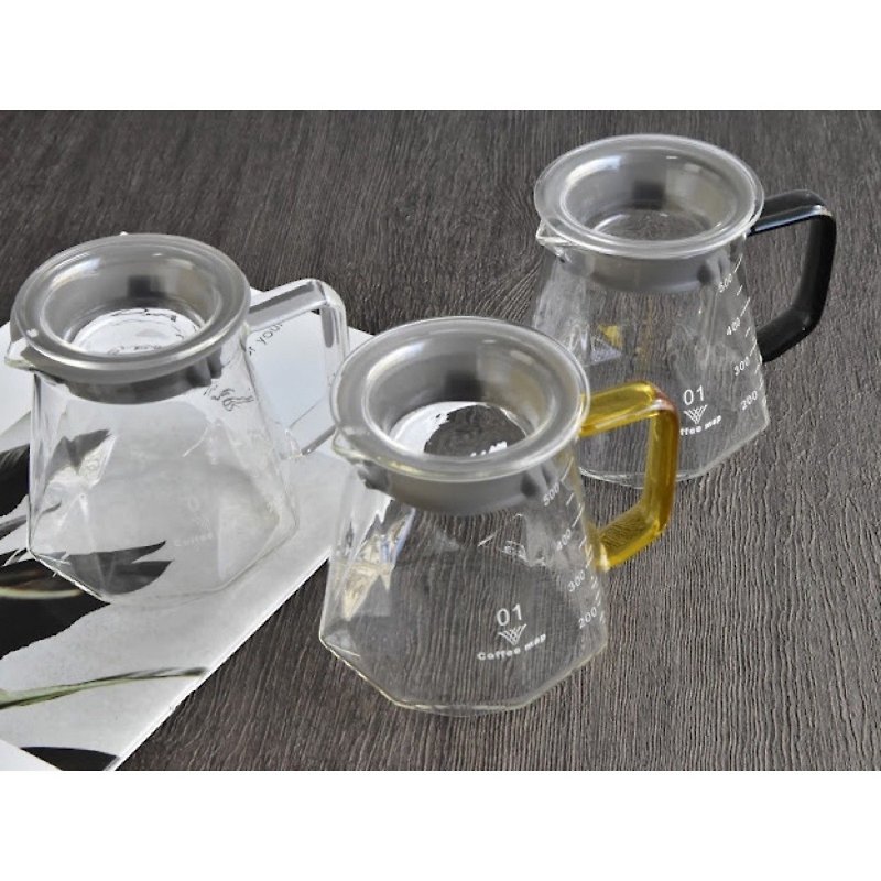 Patented Design Diamond Sharing Pot | 500ml | Coffee Maker | Sharing Pot | Glass Measuring Cup - Coffee Pots & Accessories - Glass 