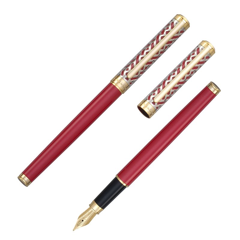 Creator Creator series (gift lettering) / pearl red pen - ปากกาหมึกซึม - โลหะ สีแดง