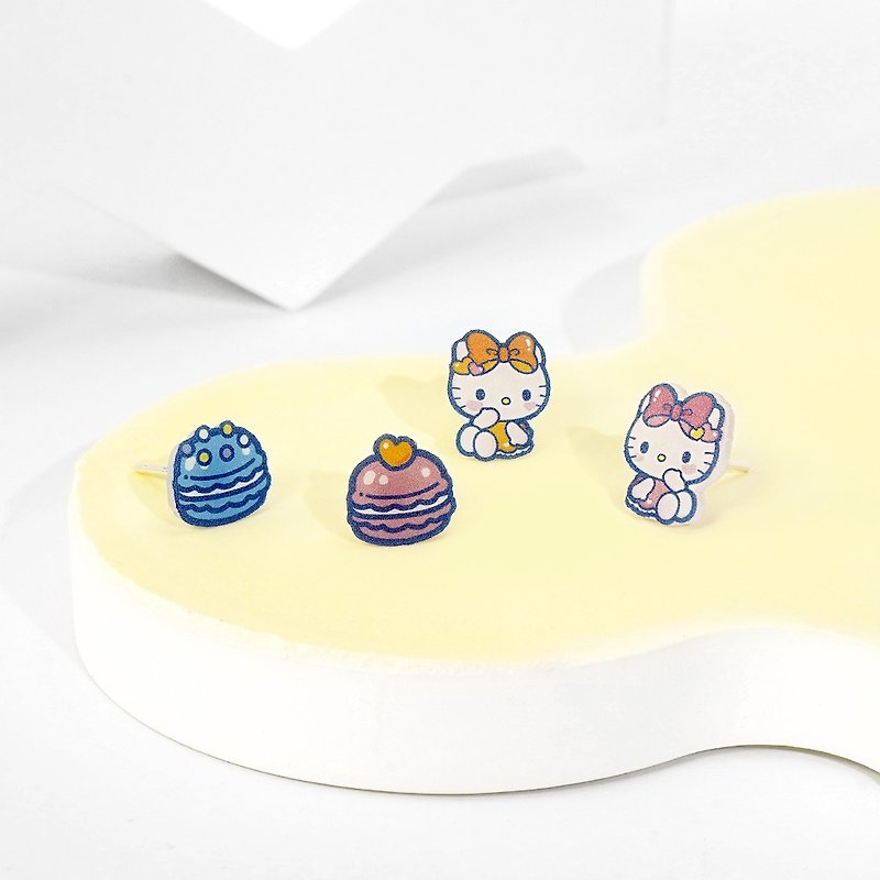 Hello Kitty 50週年-凱蒂貓造型耳環組-派對款 - 耳環/耳夾 - 其他金屬 多色