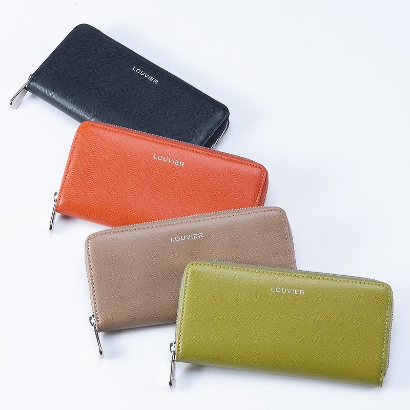 革製の男性用および女性用財布、大きな財布、長い財布、牛革、より便利で実用的、耐久性があり、お手入れが簡単 - クラッチバッグ - 革 