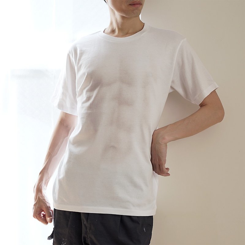 Faint Muscle Mousou Mapping T-shirt - Women's T-Shirts - Cotton & Hemp White