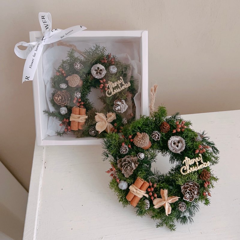 12cm Mini Everlasting Cedar Christmas Wreath for Exchange Gift - Items for Display - Plants & Flowers 