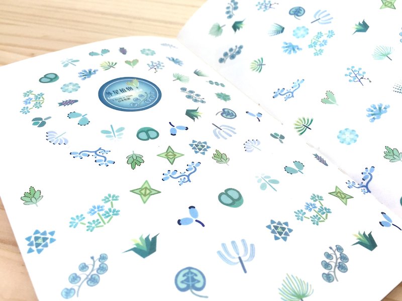 [LonelyPlanet2.0] Paper tape - Succulent Plants 3-Blue - มาสกิ้งเทป - กระดาษ สีน้ำเงิน