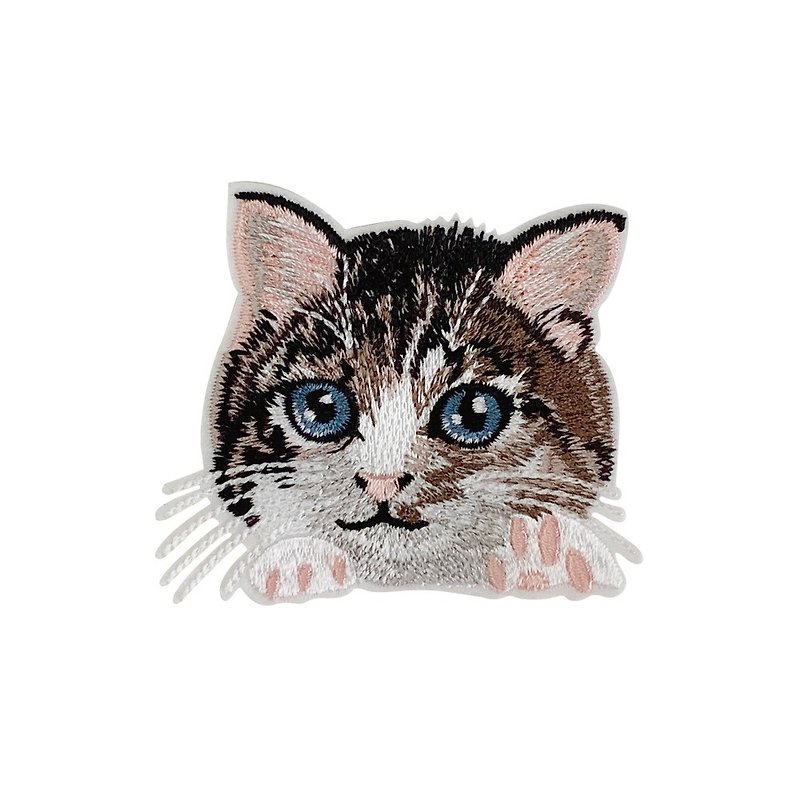 Zoila show embroidered patch style embroidered cloth patch_dark Brown cat - Other - Polyester Brown