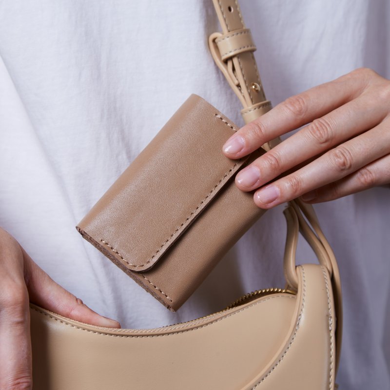 男女皆宜的簡約經典真皮錢包 - 錢包/皮夾/長短夾 - 真皮 卡其色
