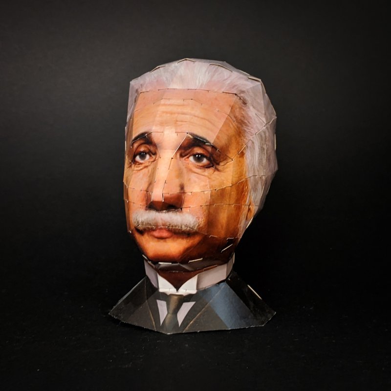 【酷比頭紙模型】愛因斯坦 Albert Einstein 科學家| 免剪貼 手作 - 木工/竹藝/紙雕 - 紙 多色