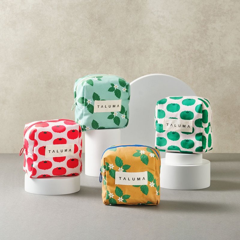 Wheel Eggplant Digital Print Canvas Small Square Bag - Coin Purses - Polyester Red