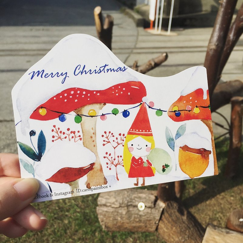 エルフクリスマススタイリングカード/封筒 - カード・はがき - 紙 レッド