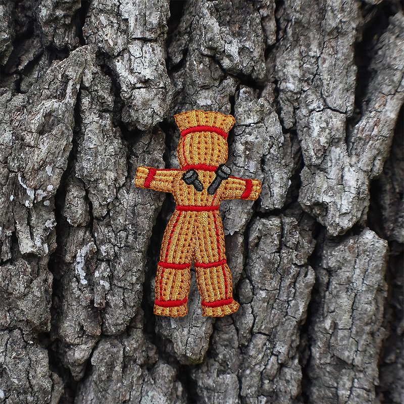 Embroidery stickers | The straw man of the villain retreating | Literary light sticky - Stickers - Thread Multicolor