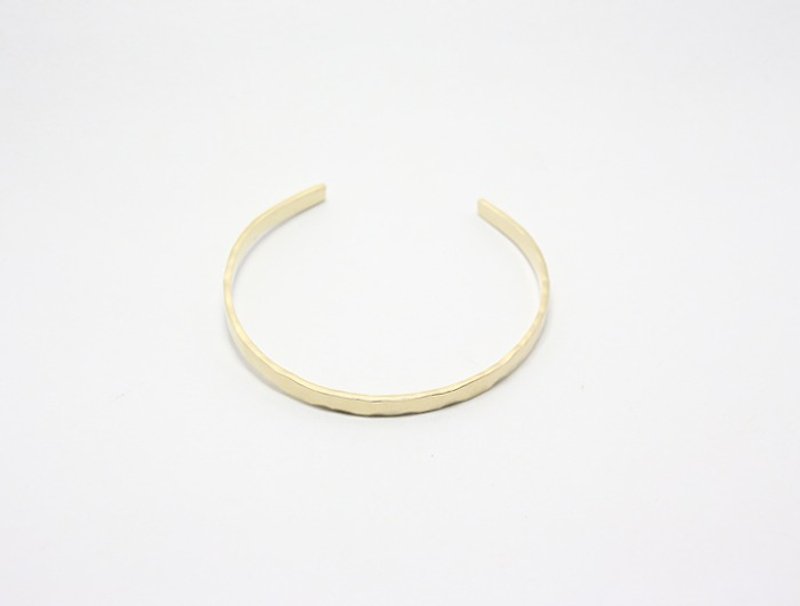 ni.kou Bronze water ripple open bracelet - Bracelets - Other Metals 