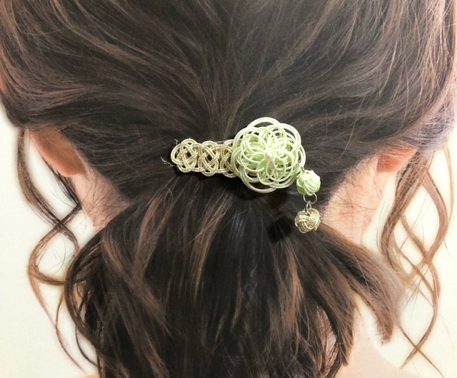 日本伝統】mizuhiki お花モチーフヘアピン ご縁を結ぶ水引 日本伝統】mizuhiki お花モチーフヘアピン ご縁を結ぶ水引