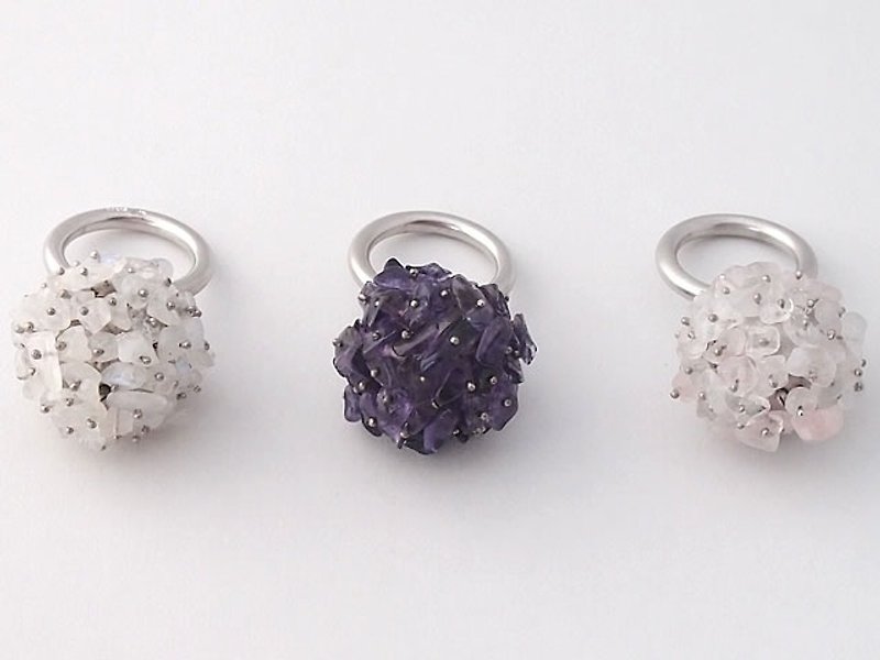 大玉飴の指輪 アメジスト 2月誕生石 一点物 - 戒指 - 寶石 紫色