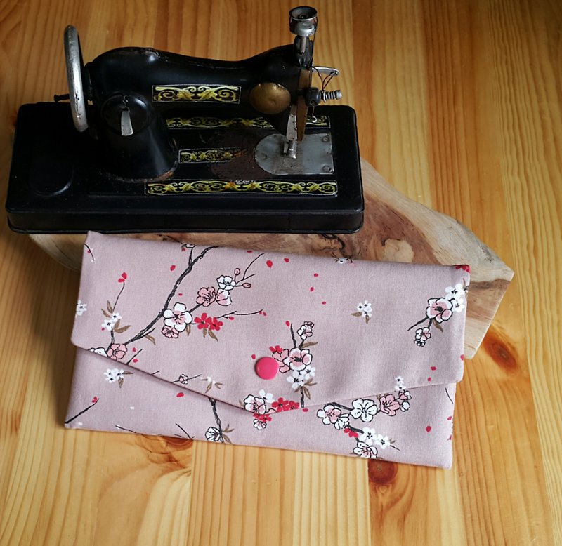 Plum blossom mask storage bag red envelope bag passbook bag multi-function small bag cute exclusive - Toiletry Bags & Pouches - Cotton & Hemp 