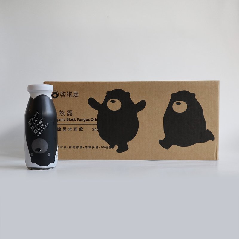 【免運組】有機黑木耳露_黑熊露24入/箱【宅配】 - 養生/保健食品/飲品 - 玻璃 黑色
