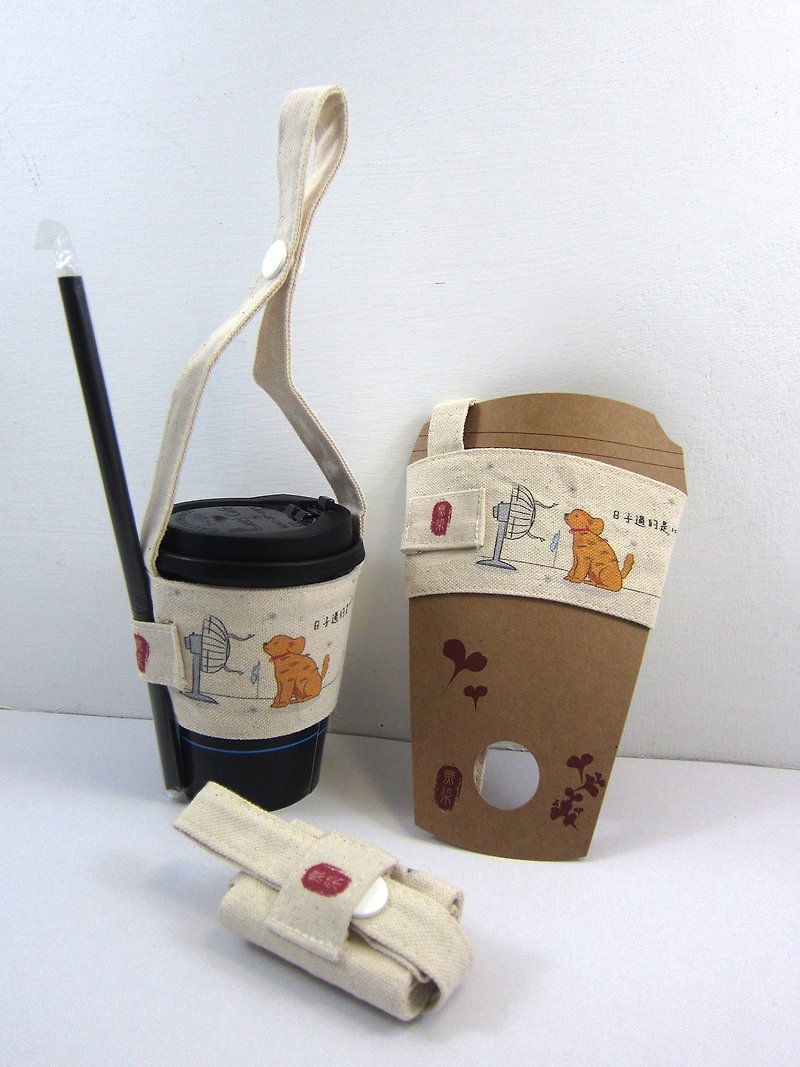 Tea bag (mood-cool dog) - กระเป๋าถือ - ผ้าฝ้าย/ผ้าลินิน 