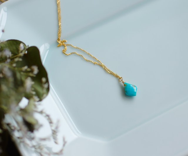 14kgf-Kingman Turquoise Necklace - Shop ruanaree Necklaces - Pinkoi