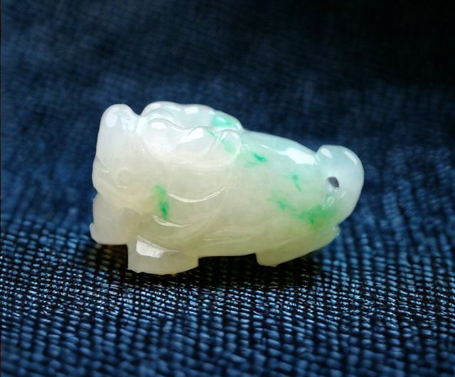 Bingpiaoyangグリーン龍亀 | 天然ビルマ翡翠 翡翠 A グレード | ギフト