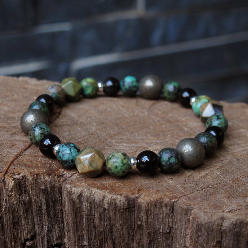 Weaving Dreams | Bird Stone Natural Stone Bracelet - Bracelets - Semi-Precious Stones Green