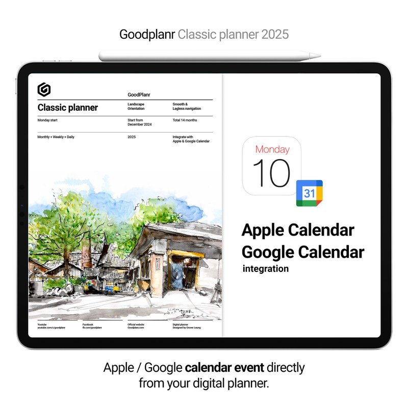 2025 電子手帳 Goodplanr Classic Digital Planner Monday Start - 其他數位商品 - 其他材質 