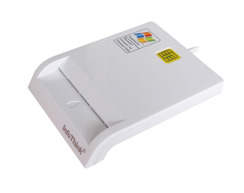 infoThink ATM chip card reader IT500U-made in Taiwan (tax return transfer LINE BANK upgrade) - Computer Accessories - Other Materials White