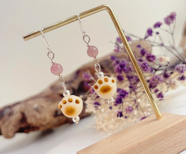 Cat paw earrings best sale