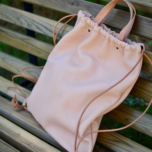 WATERPROOF LEATHER》レザーナップサック black | iichi 日々の