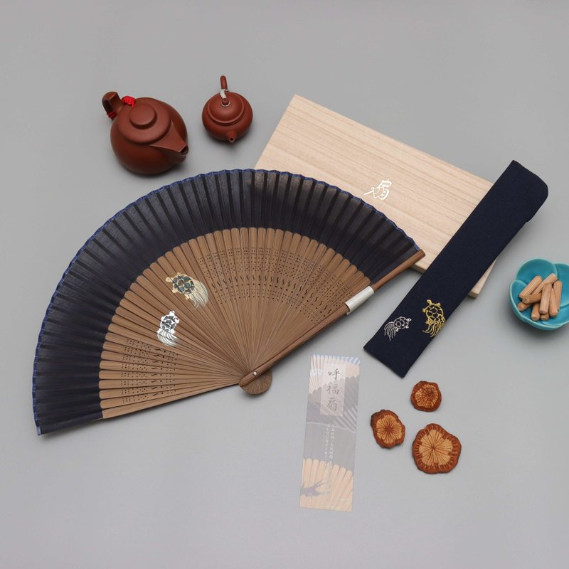 京都呼福扇子-蓑亀 - 扇子 - 棉．麻 