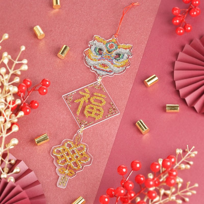 Rhinestone Craft Chinese New Year Ornaments Series | SET - B - อื่นๆ - วัสดุอื่นๆ สีแดง