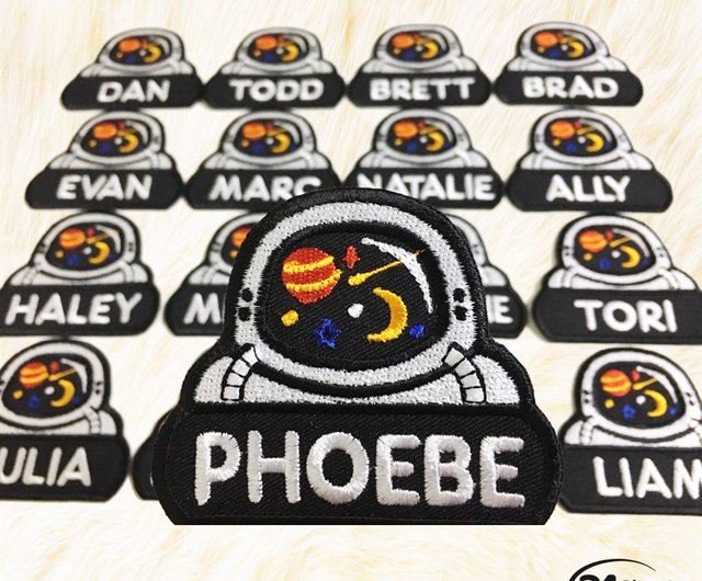 Astronaut Personalized Iron on Patch Your Name Your Text Buy 3 Get 1 Free -  Shop 24PlanetsStudio Knitting, Embroidery, Felted Wool & Sewing - Pinkoi