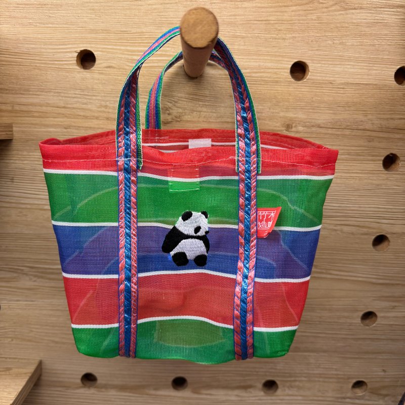 熊貓刺繡便當袋 - 手提包/手提袋 - 塑膠 多色