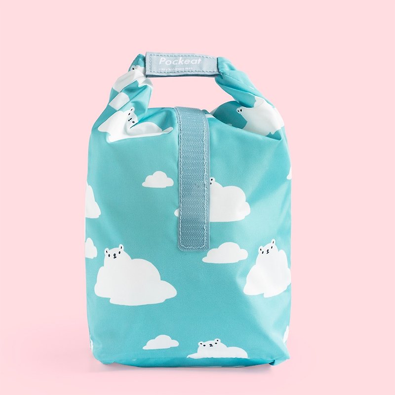 好日子 | Pockeat環保食物袋(大食袋)-白白白雲 - 便當盒/飯盒 - 塑膠 藍色