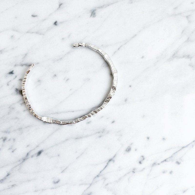 ▪ Field Bangle ▪ Landscape Collection ▪ 925 silver - Bracelets - Other Metals White