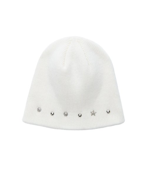 XANADU☆EDDY STUD BEANIE EDDY STUD BEANIE_WHITE - Shop XANADU Hats & Caps - Pinkoi