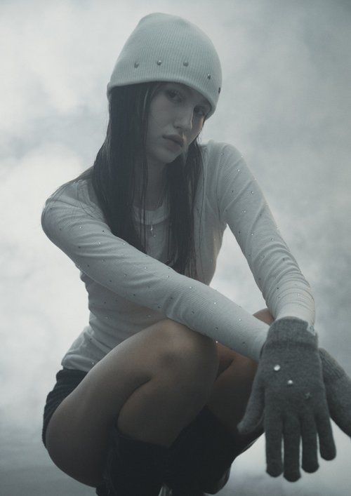 EDDY STUD BEANIE_WHITE - Shop XANADU Hats & Caps - Pinkoi