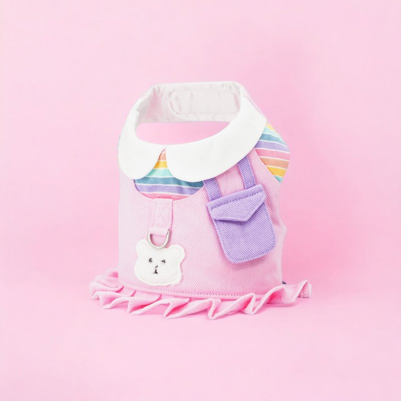 *Pre-Order*【MOMOJI】寵物胸背衣 | Momoji Bear Girl - 寵物衣服 - 聚酯纖維 紫色
