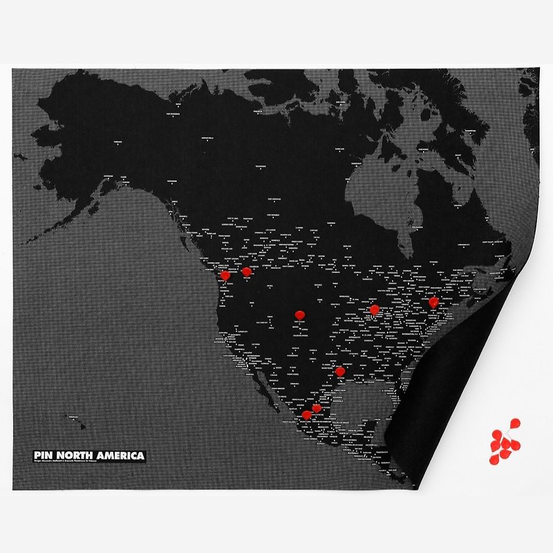 Palomar│ fight country map <North America - Black> - Maps - Wool 