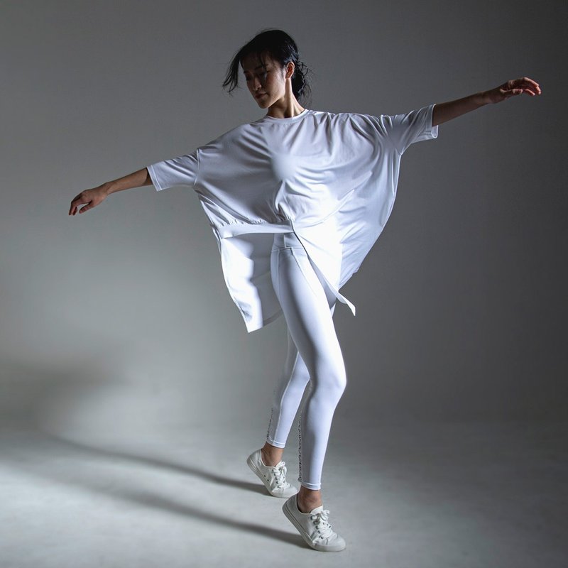 不對稱運動上衣 - 女運動上衣/背心 - 聚酯纖維 綠色