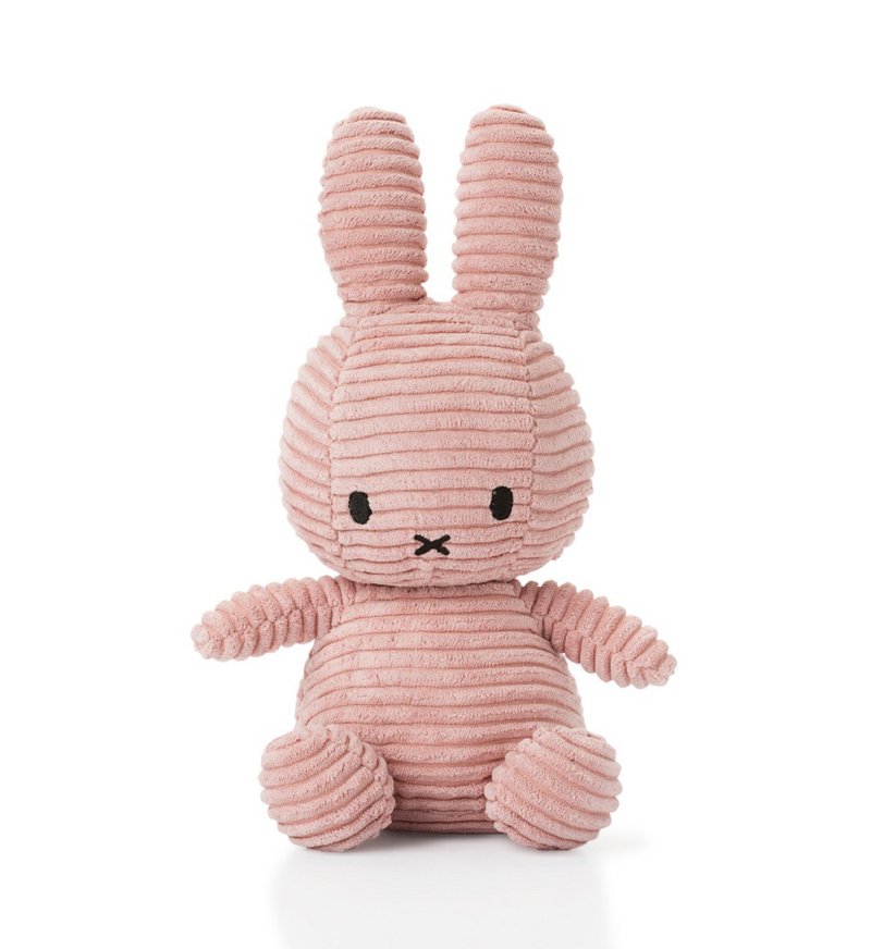 Bon Ton Toys | Miffy Sitting Corduroy Pink - 23cm - Stuffed Dolls & Figurines - Other Materials Pink