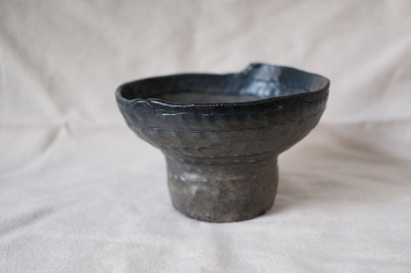 Smoked hand-grilled basin-2 - Plants - Pottery 