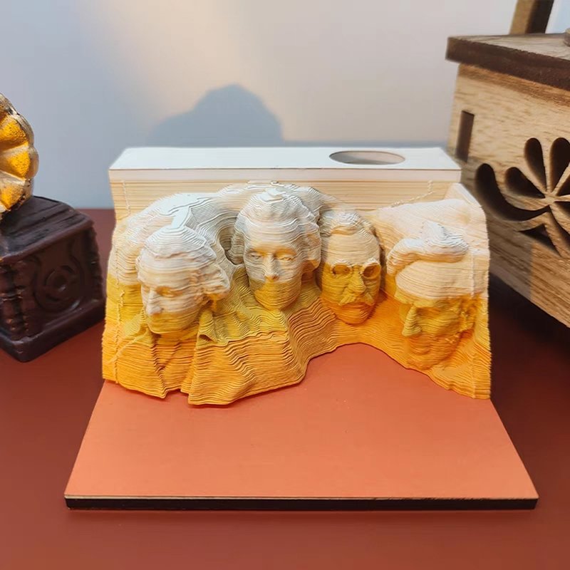 Paper Sculpture Art – Mount Rushmore/Notes/Stationery/Decorations - กระดาษโน้ต - กระดาษ 