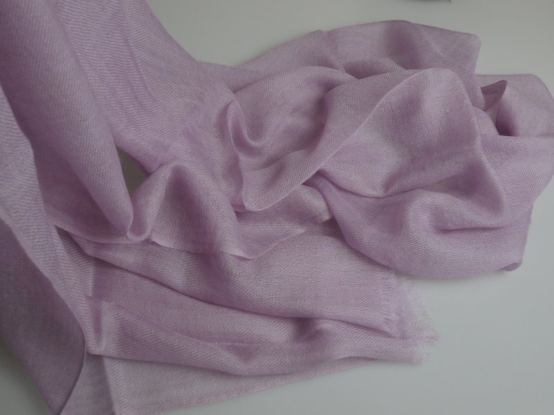 圍巾秋冬羊絨Cashmere喀什米爾披肩-灰紫Pashmina情人生日禮物 - 圍巾/披肩 - 羊毛 