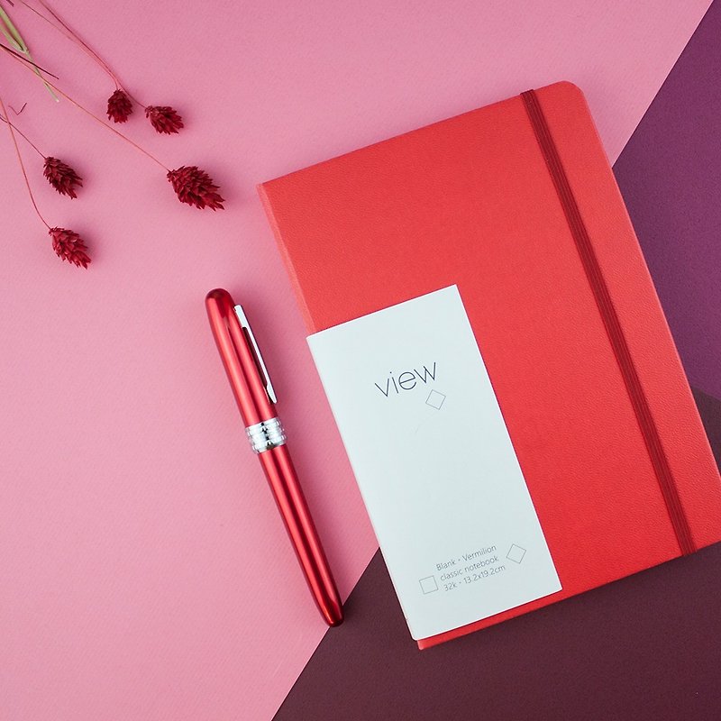 眼色 VIEW 經典筆記本 - 鋼筆可用 - 32K 朱紅 - 筆記本/手帳 - 紙 紅色